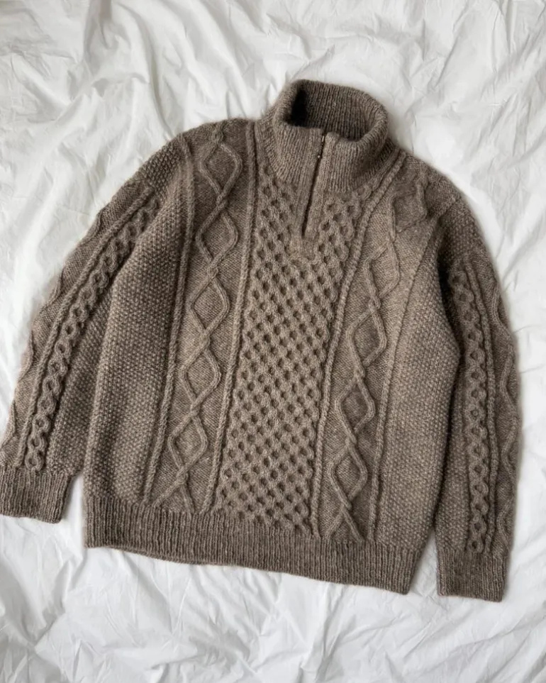 Dagmar Zipper Sweater by PetiteKnit - Man, in English