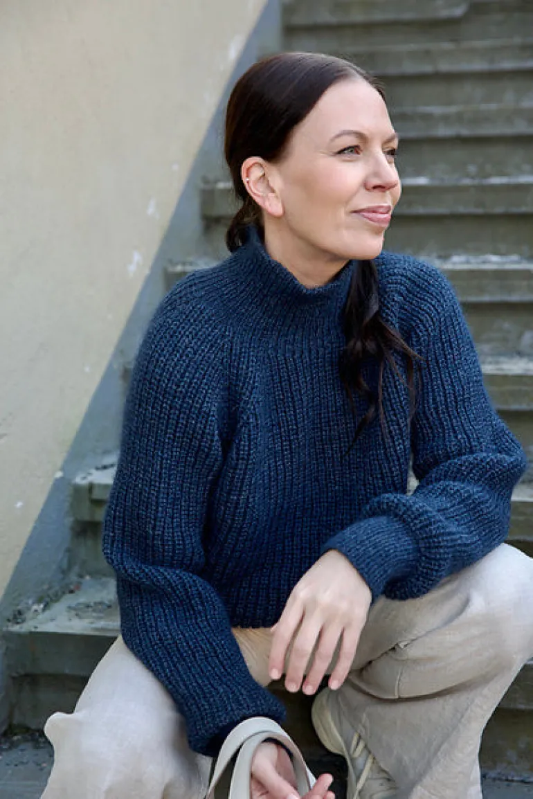 Iki Sweater by Leeni Hoimela, in english