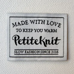 Made With Love To Keep You Warm PetiteKnit -kangasmerkki