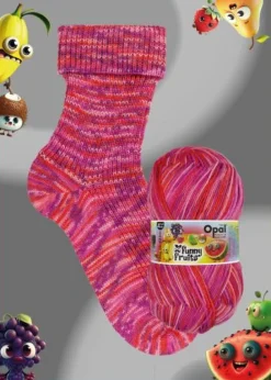 Opal 4-ply - Funny Fruits | Sukkalangat Snurre.fi