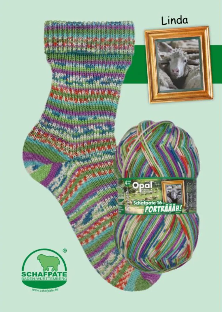 Opal Schaftpate Porträäh 4ply
