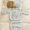 Sandnes Garn April Cardigan, Pants & Bonnet Baby 2413_05, English