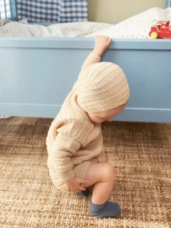 Sandnes Garn Filip Sweater Diaper Pants & Bonnet Baby 2407_01 English