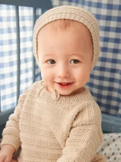Sandnes Garn Filip Sweater Diaper Pants & Bonnet Baby 2407_01 English
