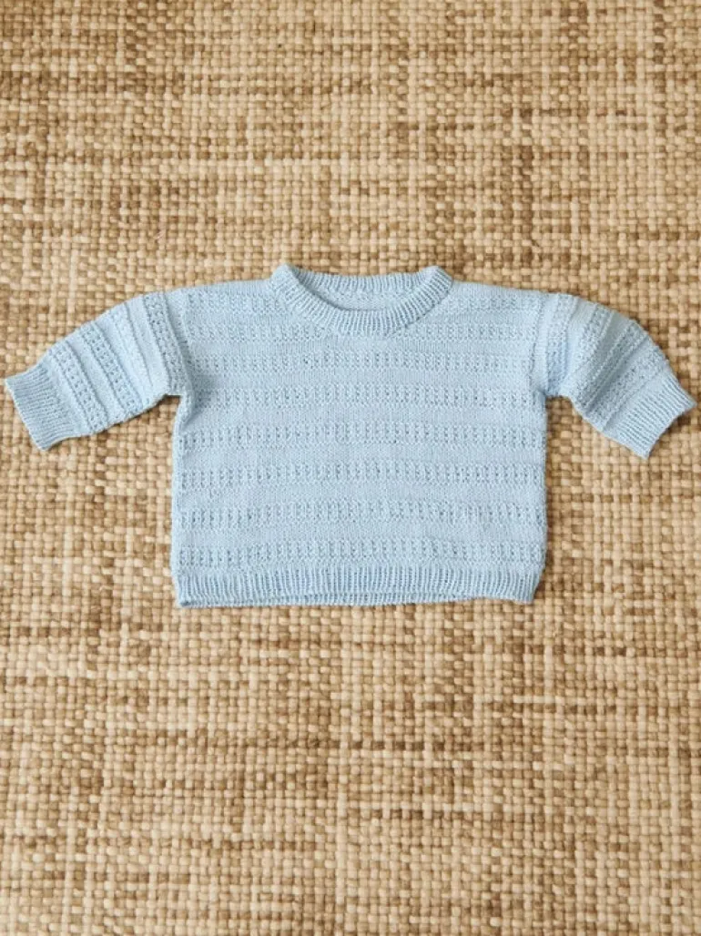 Sandnes Garn Filip Sweater Diaper Pants & Bonnet Baby 2407_01 English