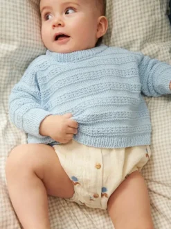 Sandnes Garn Filip Sweater Diaper Pants & Bonnet Baby 2407_01 English