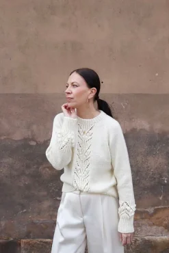 Soft Shimo Sweater by Leeni Hoimela, in english