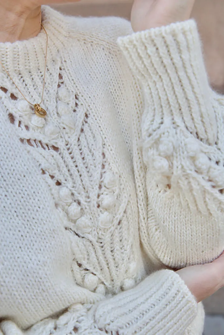 Soft Shimo Sweater by Leeni Hoimela, in english