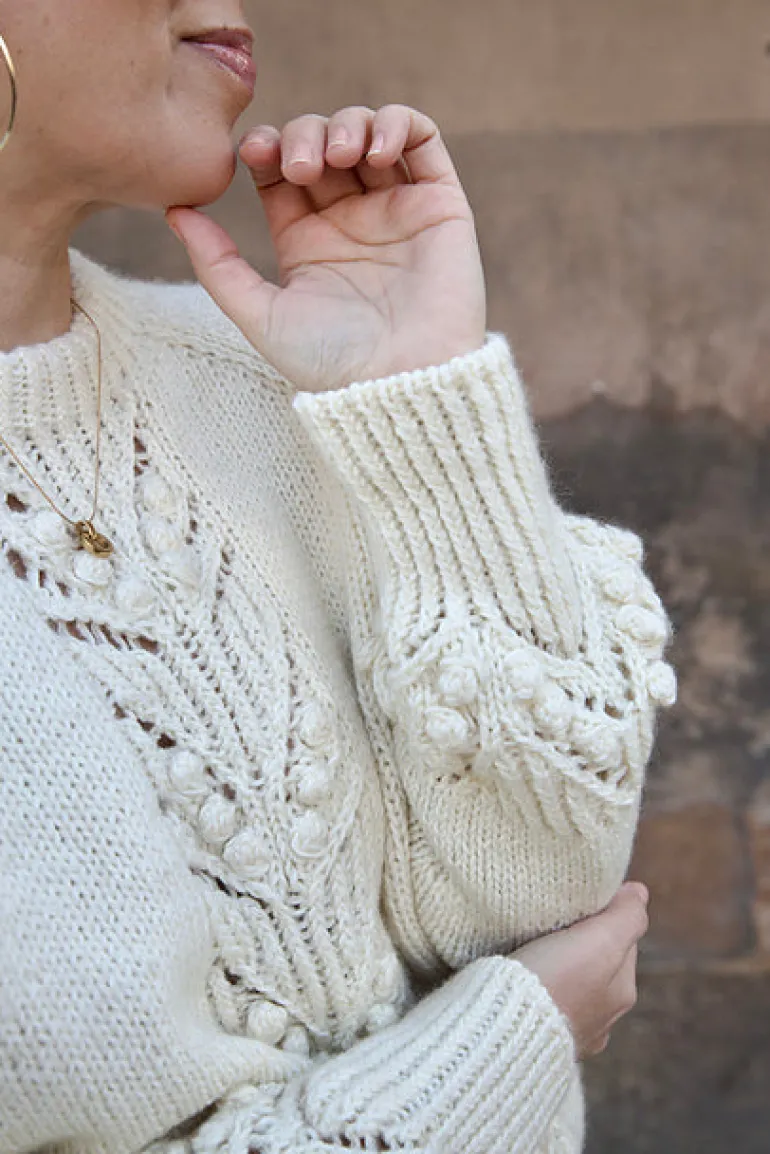 Soft Shimo Sweater by Leeni Hoimela, in english
